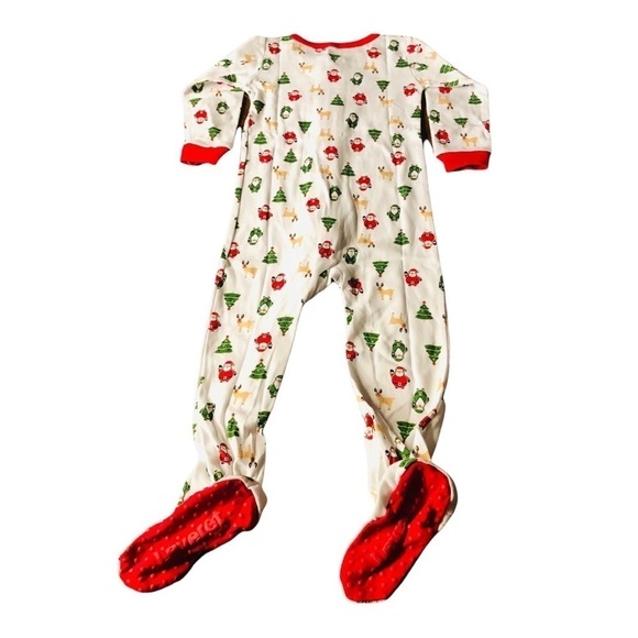 LEVERET - UNISEZ BABY CHRISTMAS ZIPPERED ONSIE NWT - Picture 2 of 9